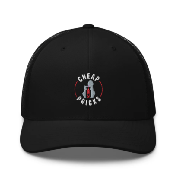 Black hat with embroidered logo